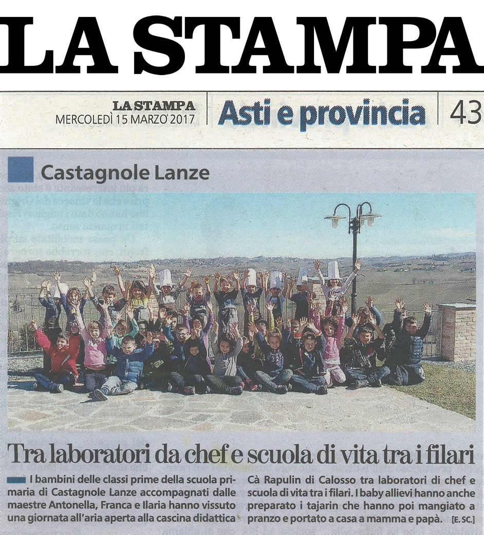 La Stampa - Asti e provincia - 15 marzo 2017.